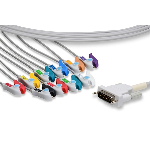 Cables & Sensors Schiller Direct-Connect EKG Cable - 10 Leads Pinch/Grabber 340 cm K10-SH1-P0